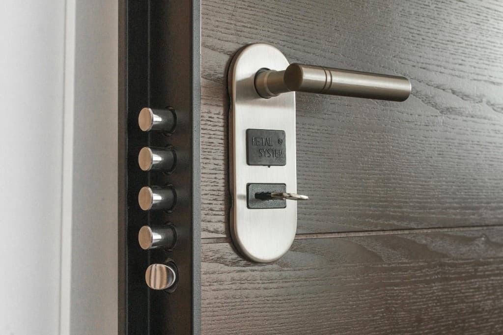 Professional security door lock with multi-bolt mechanism